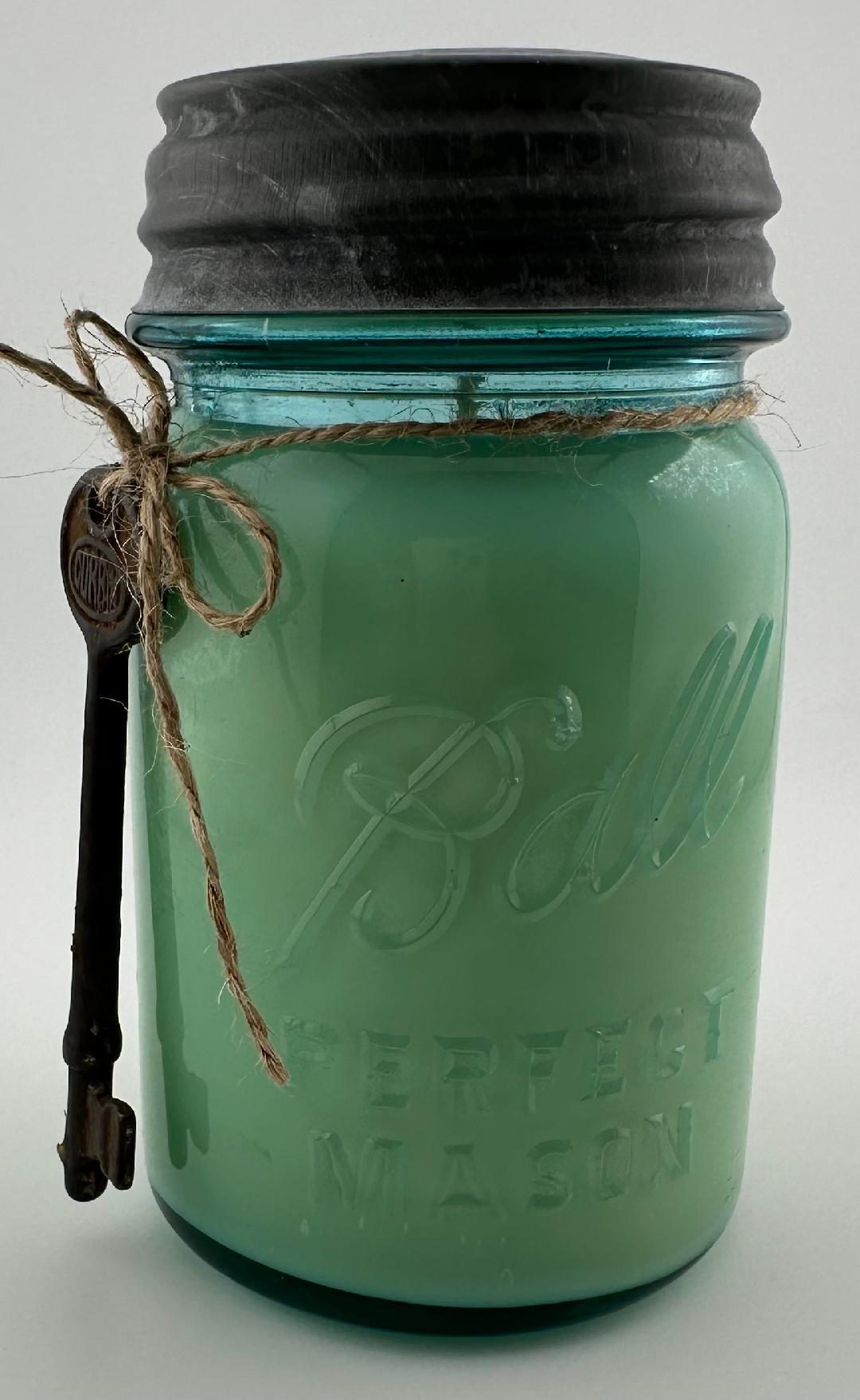 Vintage Ball Blue Perfect Mason Quart Jar Number 2 with Authentic Zinc Lid